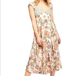 NWOT Free People Floral Midi Dress